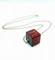 Glazed lava stone necklace