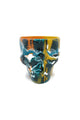Contenitore teschio con decoro scolatine