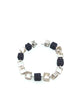 Molo: bracelet with silver and lava stone cubes