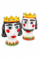 Testine in ceramica artigianale, 15 cm | Don Corleone Objects