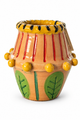Vaso scultoreo in ceramica con foglie e rilievi | Don Corleone Objects