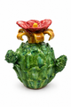 Pianta grassa scultorea in ceramica con fiore | Don Corleone Objects